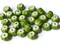 30 12mm x 8mm Green Fluted Rondelle Plastic Beads Pumpkin Beads